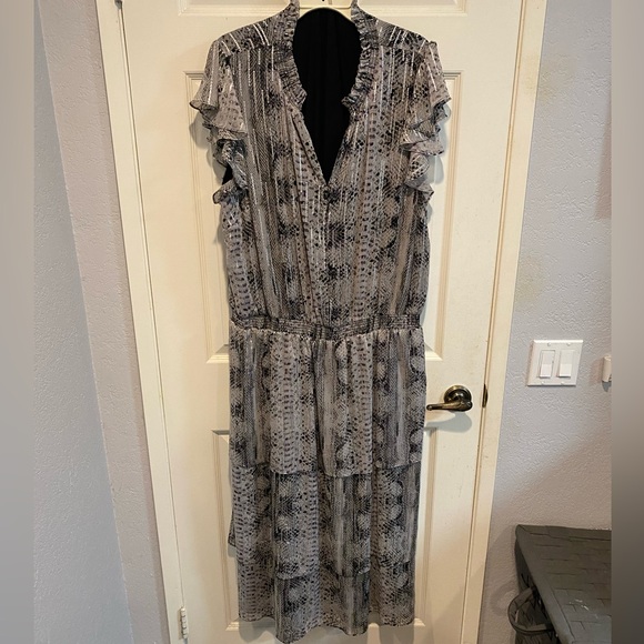 Shiny Snake Pattern Party Dress - Picture 1 of 4